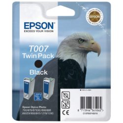 Epson Eagle T007 Ink Cartridge, Black Twin Pack, C13T00740210